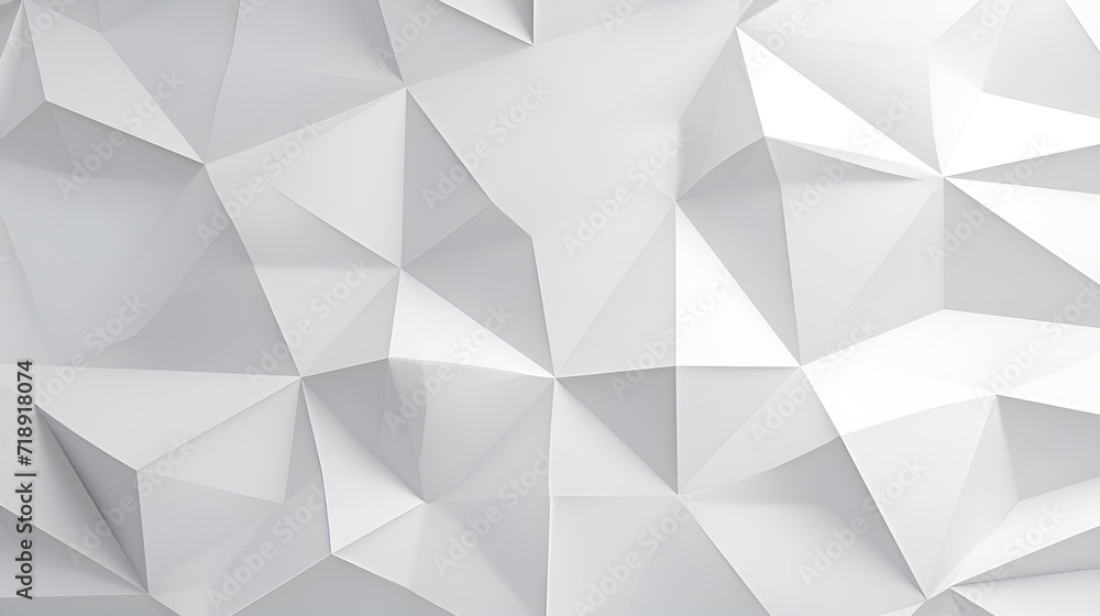 Obraz premium Polygonal plain white wall background , Polygonal, plain white wall background