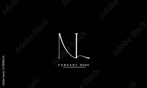 NL, LN, N, L Abstract Letters Logo Monogram