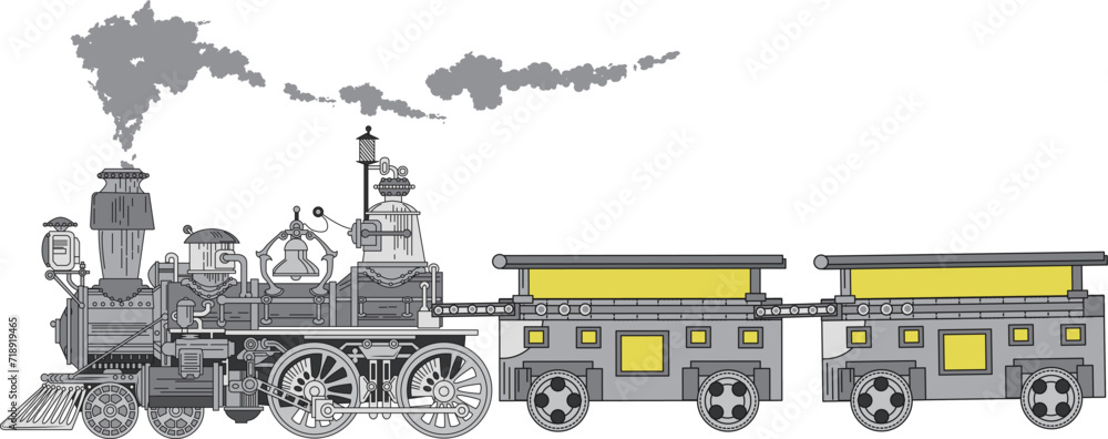 Obraz premium 機関車(Locomotive)(eps)