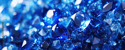 Blue sapphire gemstone background texture