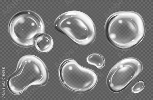Set of Realistic water bubbles