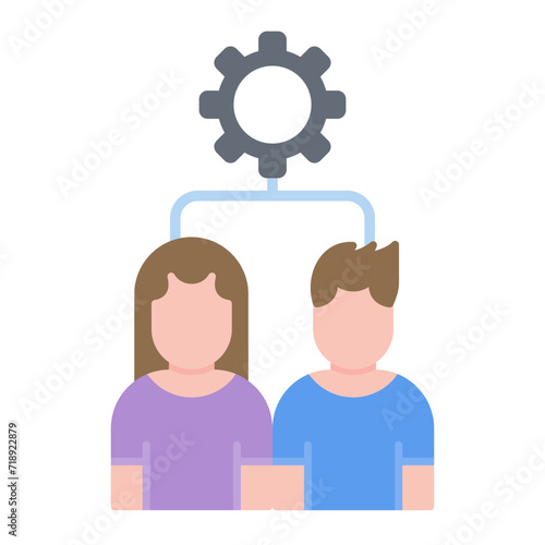 Self Organizing Team icon vector image. Can be used for Agile.