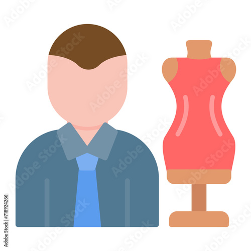Fashion Designer Male icon vector image. Can be used for Modelling Agency.