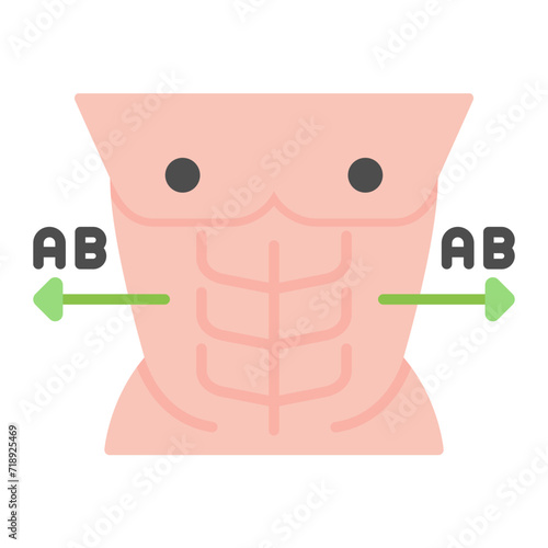 AB AB Routine icon vector image. Can be used for Fitness at Home.