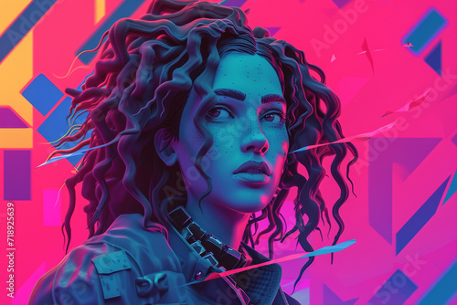 game character background 3d stylish wallpaper illustration