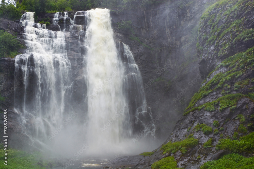 Skjervefossen waterfall near Voss in the Hordaland region, Norway