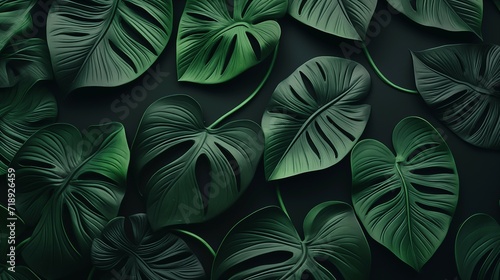 A monstera leaves wallpaper texture background.