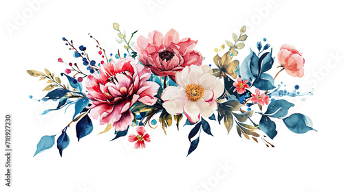 Fototapeta Naklejka Na Ścianę i Meble -  watercolor floral bouquet, wedding flower
