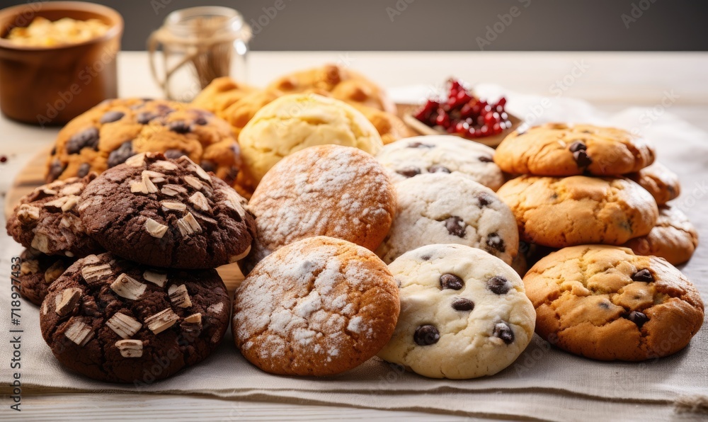 A Variety of Delicious Cookies on a Table A Variety of Delicious Cookies on a Table