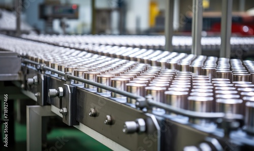 Conveyor Belt in Factory With Abundance of Bottles