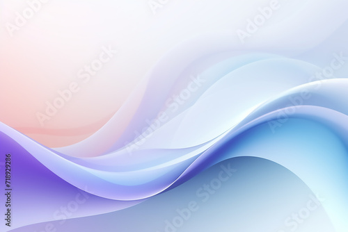 Purple blue waves art. Blurred lines background. Abstract creative graphic design. Decorative fractal style.
