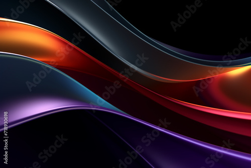 Abstract creative template. Violet purple blue  wavy lines flowing dynamic swirl abstract background vibrant colours wallpaper banner. 3D rendering