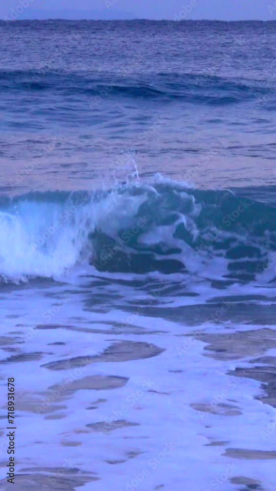 Beautiful wave on the beach at dusk Beautiful wave on the beach at dusk