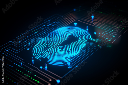 Future technology and cybernetics Fingerprint scanning and biometric verification Cyber security system and fingerprint password