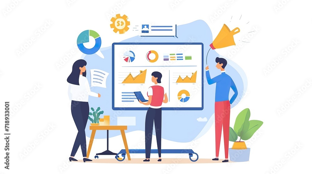 startup businessman do presentation of board best idea and solution of project problems, teamwork and increase in profits startup businessman do presentation of board best idea and solution of project problems, teamwork and increase in profits