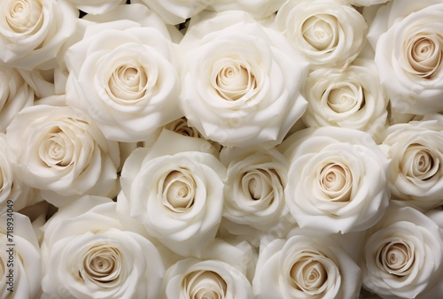 a lot of white roses