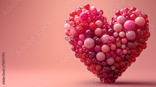 heart and love wallpaper, pink and red wallpaper, Valentine's Day concept, 3d render of heart, Valentine wallpaper, sweet background