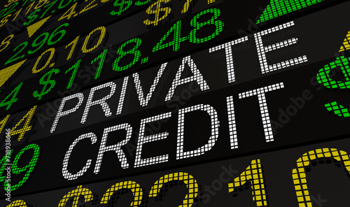 Private Credit Fund Financing Money Loan Borrow Lender 3d Illustration