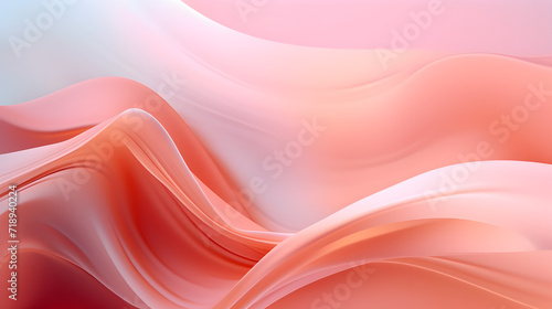 A pink and orange background with a soft wave pattern,, Peach fluid watercolor abstract background 