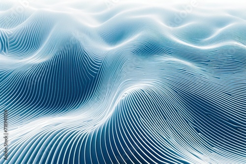 Digital Wave, Sinuous lines creating a wave-like pattern across the backdrop. Abstract Waving Particle Technology Background