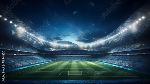 3D Rendering of Modern football stadium  Illustration.