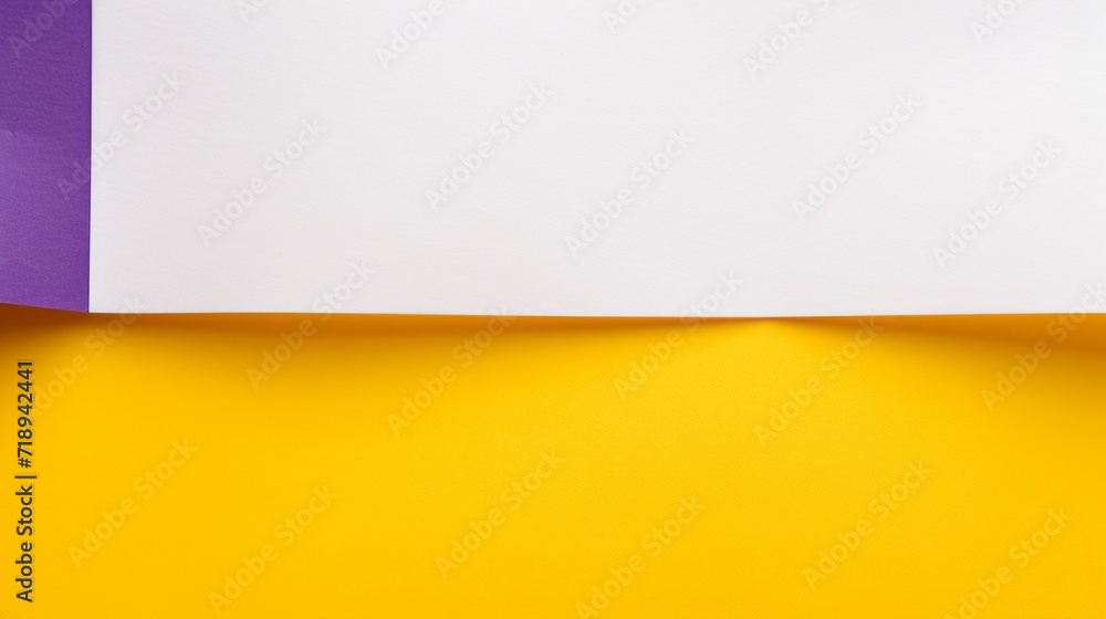 Fototapeta premium Vintage abstract craft: bright yellow paper texture with white and violet border