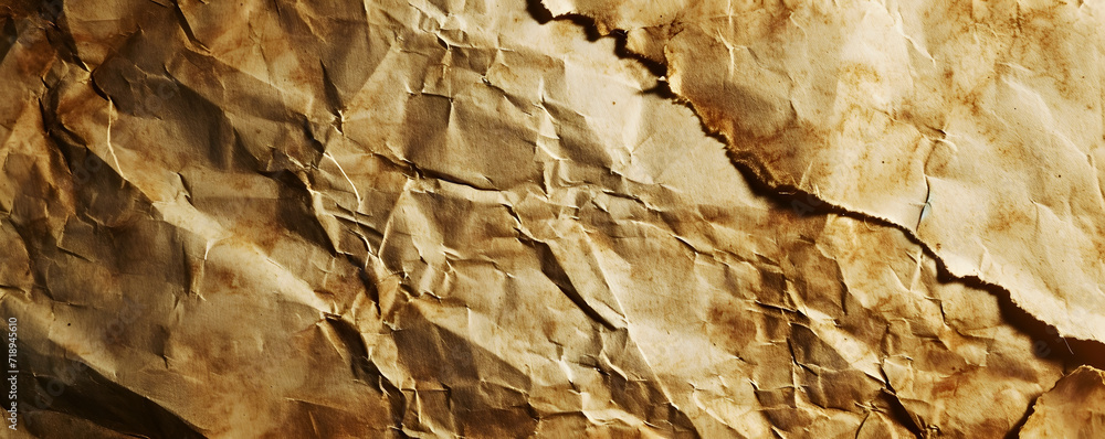 Fototapeta premium Detailed capturing the intricate details of aged, burnt paper with torn edges and crinkled surface, perfect for backgrounds, overlays, or graphic design elements