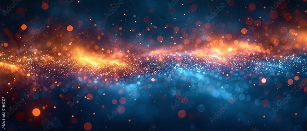 Fototapeta premium Glowing Galaxy: A Spectacular Space Odyssey Generative AI