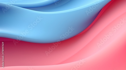 Abstract pastel silicone texture: 3d pink and blue lines background, minimalist wallpaper photo