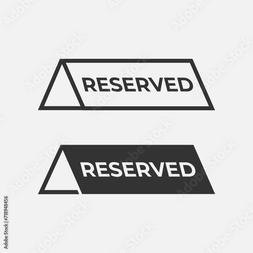 Reservation flat vector icon. Restaurant reserved sign symbol vector. Reserved flat style symbol. Simple icon for graphic, web, ui ux, mobile design