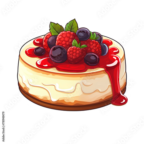 Cheesecake isolated, transparent background white background no background