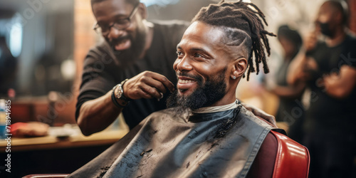 Black Entrepreneurs: Providing Haircuts at a Community Barbershop photo