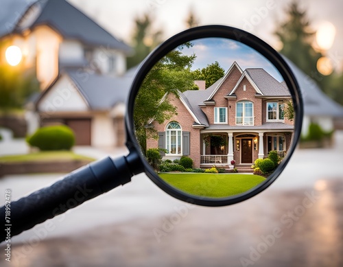 Loupe qui affiche une belle maison