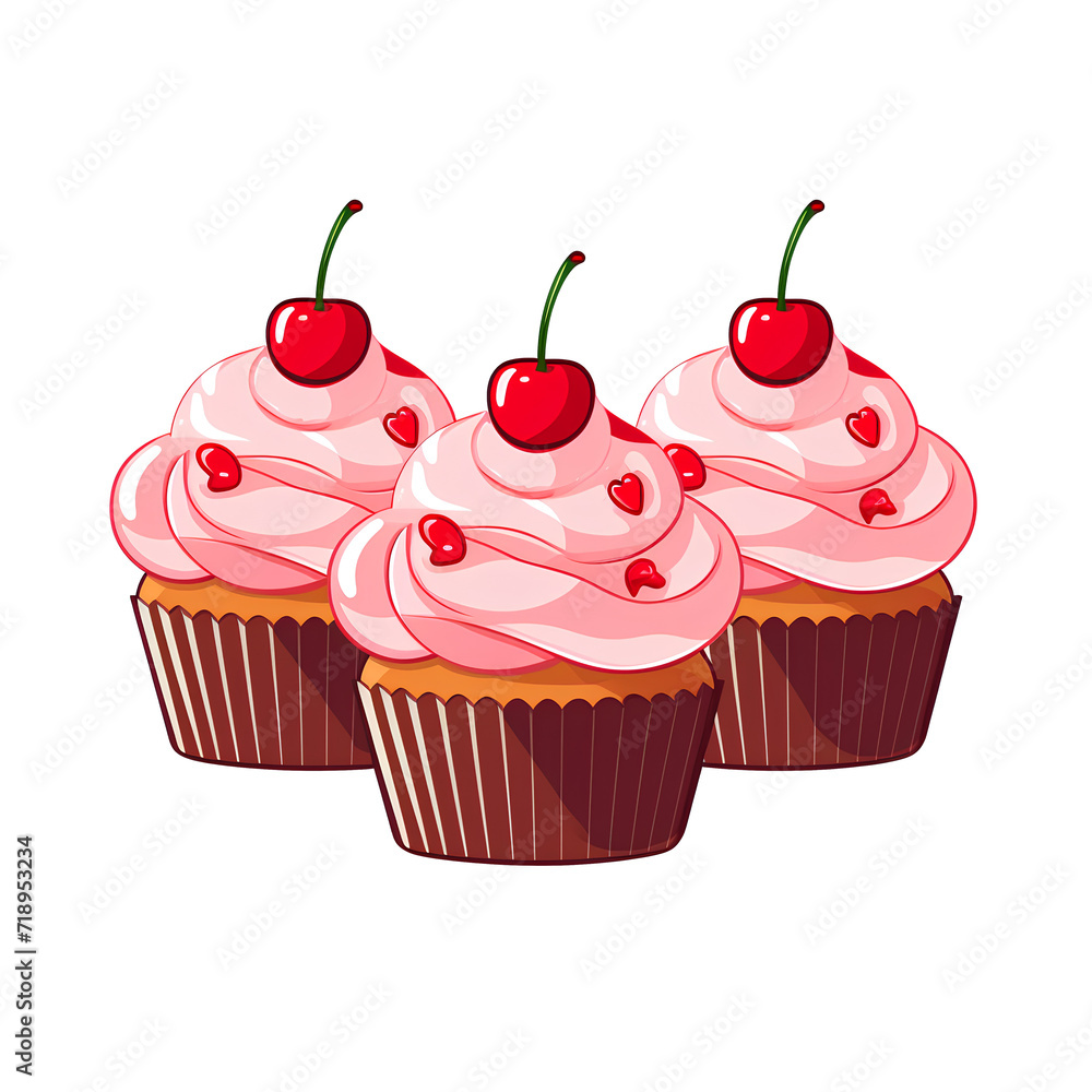 Cupcakes isolated, transparent background white background no background Cupcakes isolated, transparent background white background no background
