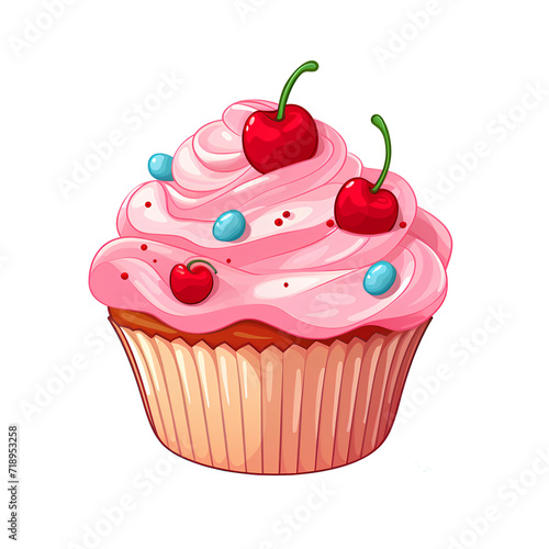 Cupcakes isolated, transparent background white background no background