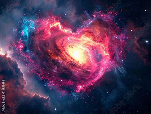 Background of the heart-shaped black hole in space
