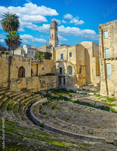 Lecce, Italy - considered the capital of Baroque, Lecce is one of the most visited cities in Southern Italy. Here in particular the Roman amphitheater
