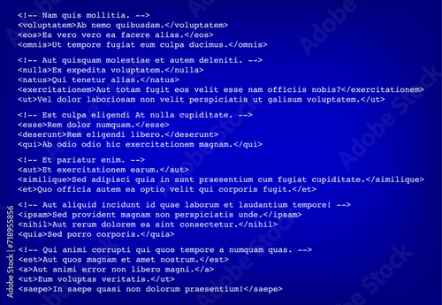 Blue Screen of Death. Operating system crash error message. BSOD malfunction report. Concept of diagnostics service and personal computer repair. System Crash Report Background. Vector illustration