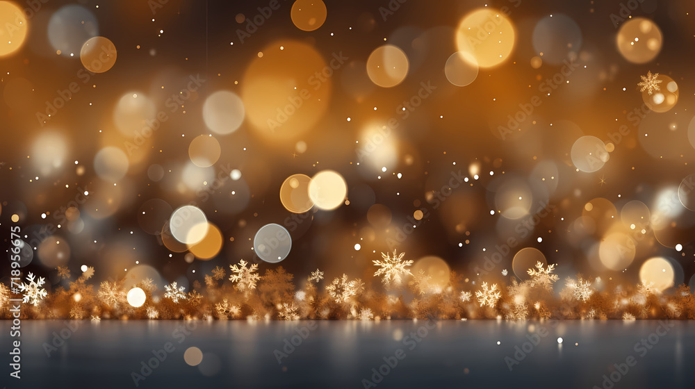 Fototapeta premium Wonderful scene formed by snowflakes, winter background