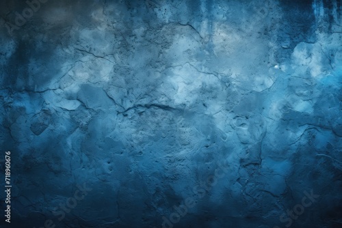 Abstract blue background with modern and vintage stone art.