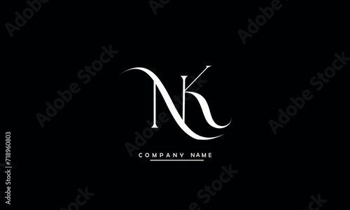 NK, KN, N, K Abstract Letters Logo Monogram