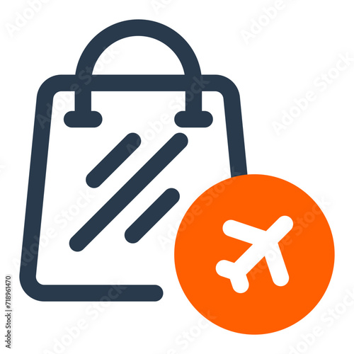 Vibrant Duty Free Shop Interior Vector Icon Illustration