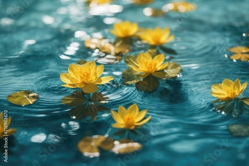 flowers in water