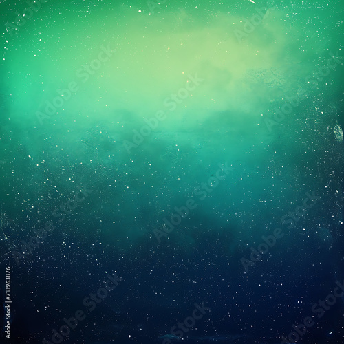 Teal, green, and blue grainy color gradient background with a glowing noise texture, suitable for cover, header, or poster design. © thisisforyou