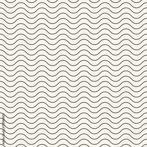 Vector seamless pattern. Repeating geometric elements. Stylish monochrome background design.