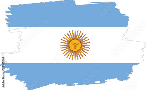 Argentina Brush Flag, vector design