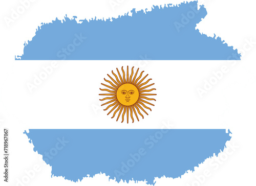 Argentina Brush Flag, Brush strokes