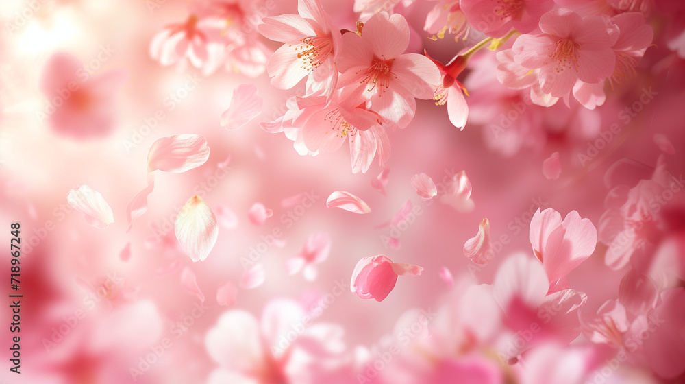 桜の花びらが舞う 桜の花びらが舞う