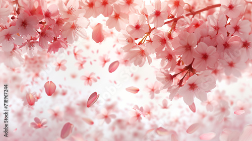 桜の花びらが舞う