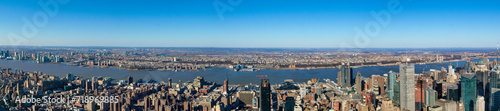 New York City Daytime Panorama: Hudson River Skyline Banner View © Peter Togel